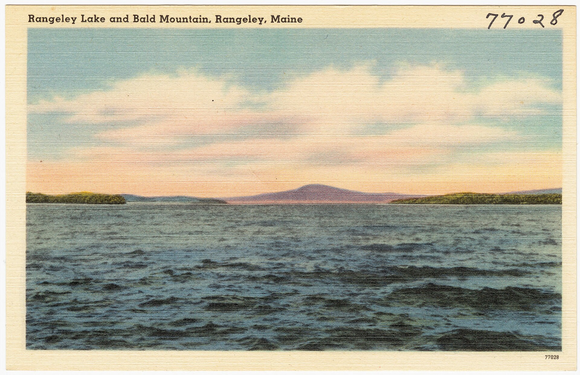 Rangeley Lake and Bald Mountain, Rangely, Maine (77028) jpg, Maine (Franklin County)